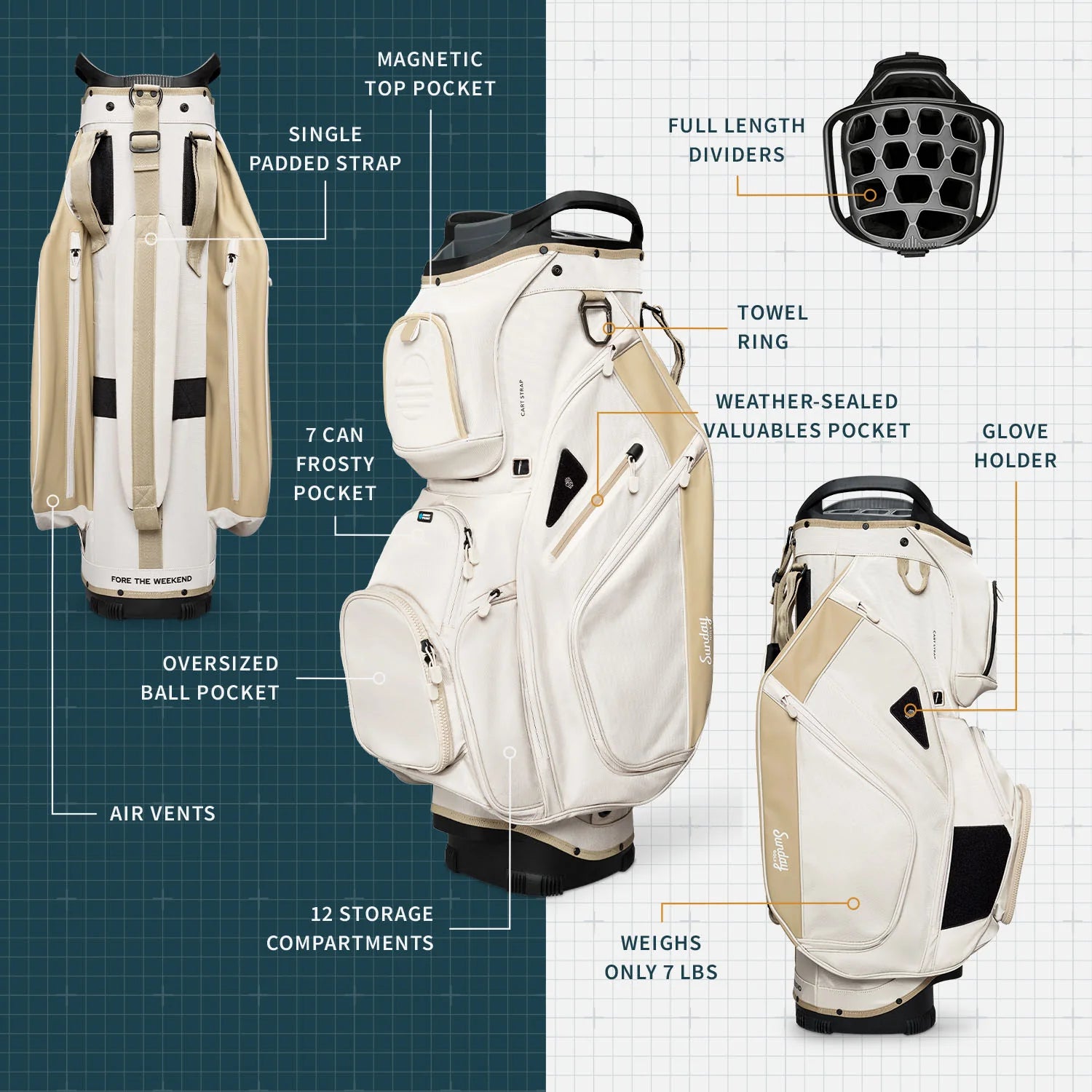 Big Rig - Toasted Almond - Cart Bag