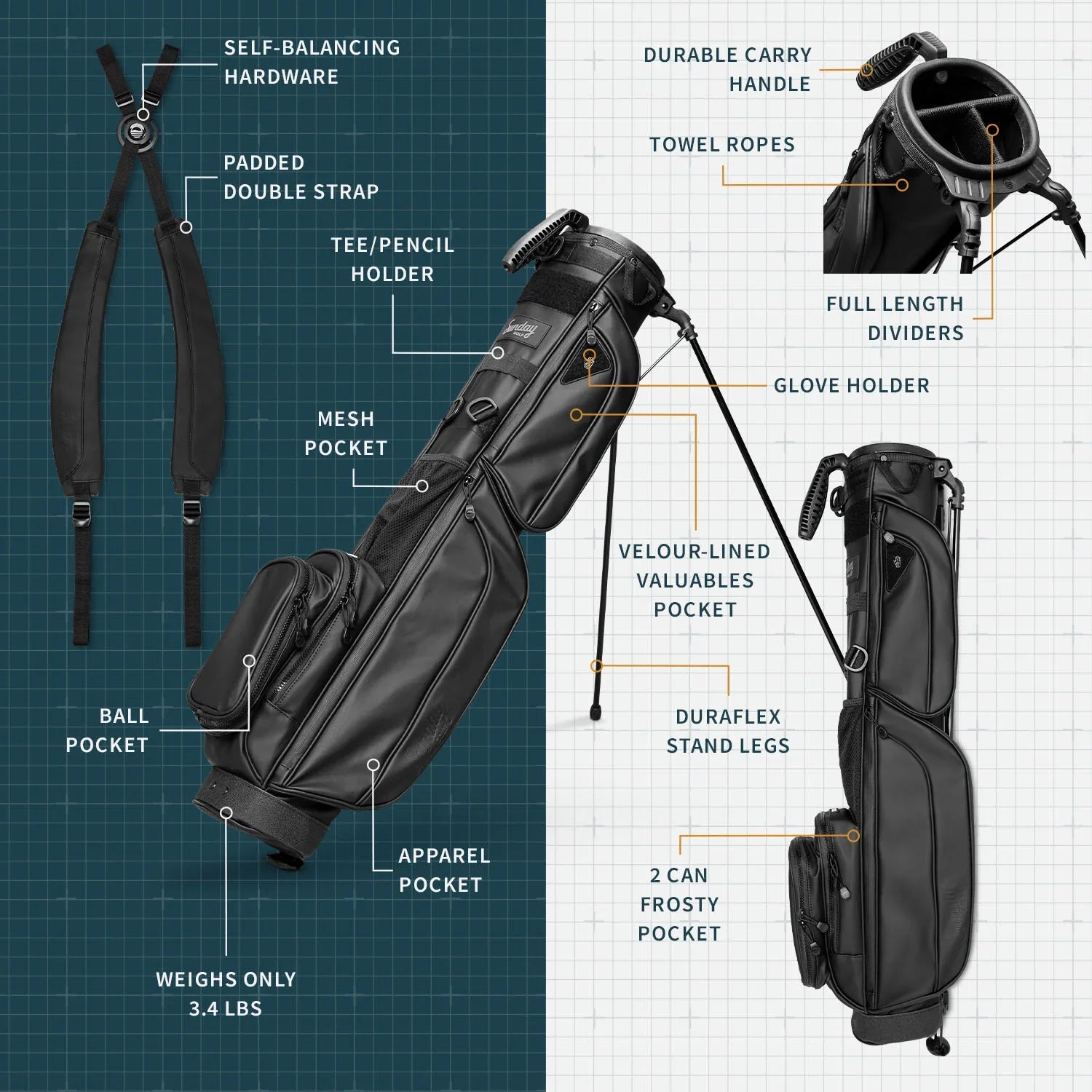 Loma XL - Premium Vegan Leather Black