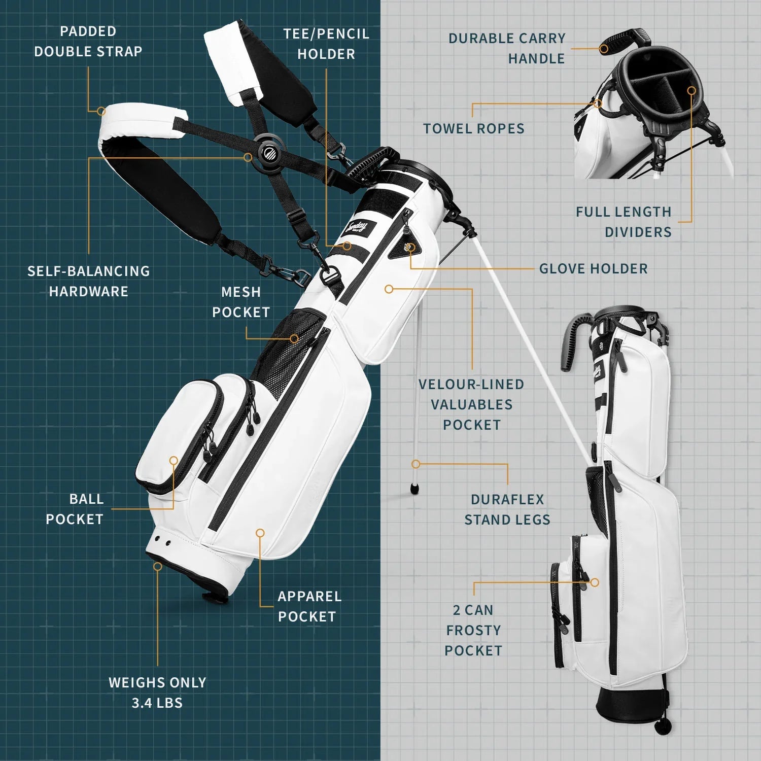 Loma XL - Premium Vegan Leather White