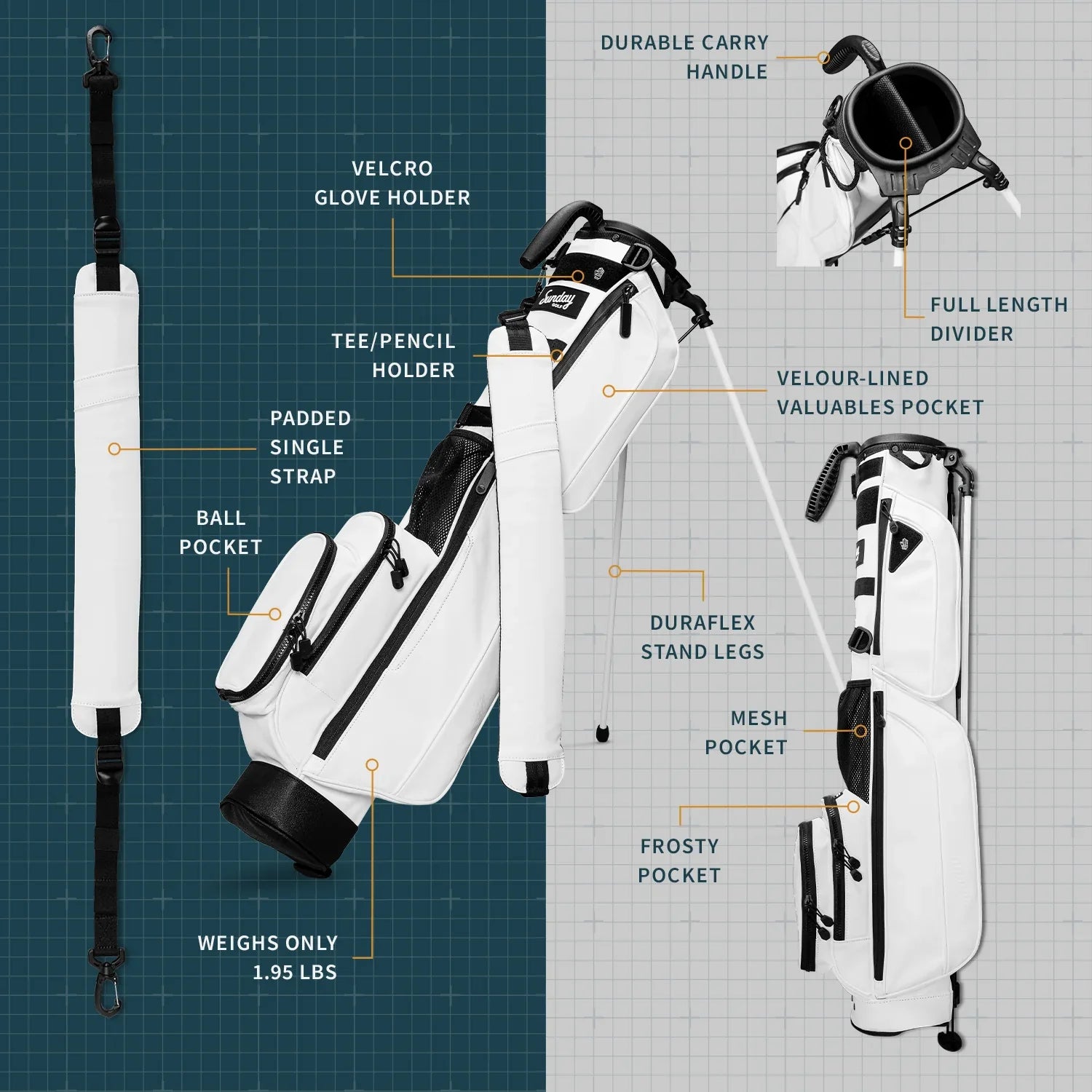 LOMA BAG - Premium Vegan Leather | White